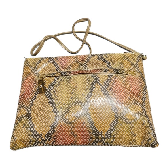 Pinky Handbags - Bags By Pinky Crossbody Bag Womens Multi Snakeskin Leather Detachable Strap